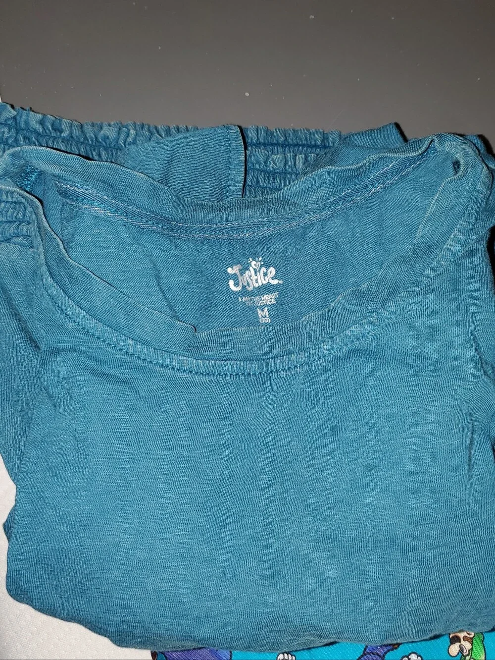 5 for $25 | Justice Ruffle Cap Sleeve Faded Top